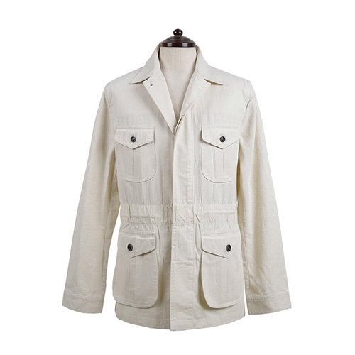 솔티 20s HBT Cotton Fatigue Jacket (Ivory)
