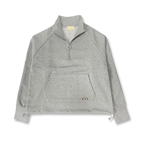 드베르망 half zip-up sweatshirt (gray)