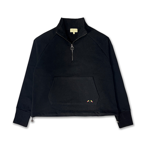 드베르망 half zip-up sweatshirt (black)