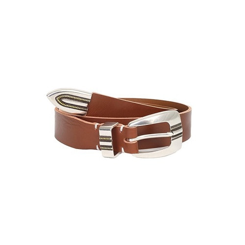 파이 Alonzo lined basic western leather belt 브라운