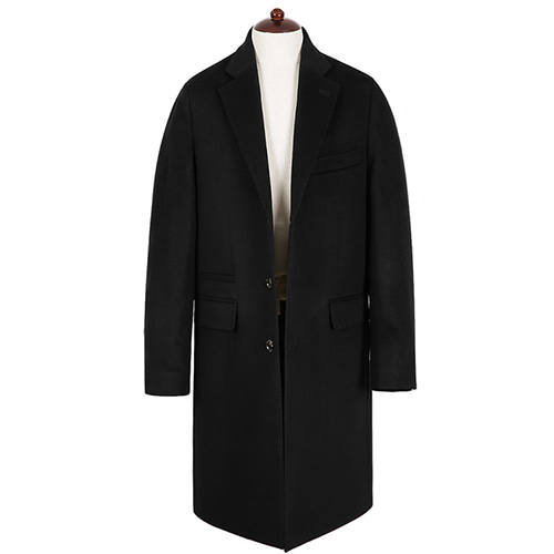 솔티 Cashmere Single Chester Coat (Black)