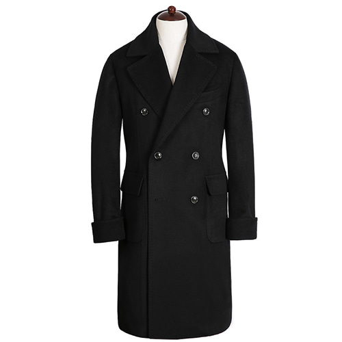 솔티 HBT Wool Cashmere Polo Coat (Brown)