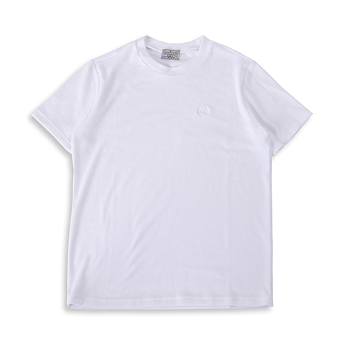 드베르망 terry cotton emblem T shirt (white)