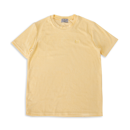 드베르망 terry cotton emblem T shirt (lemon)