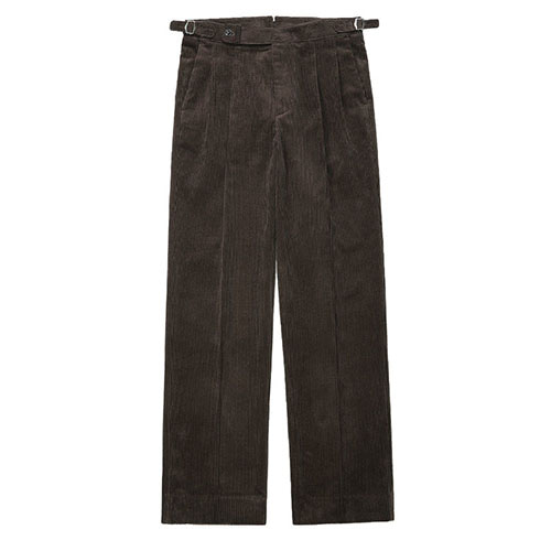 솔티 Reve Corduroy Two Pleated Trousers (Brown)
