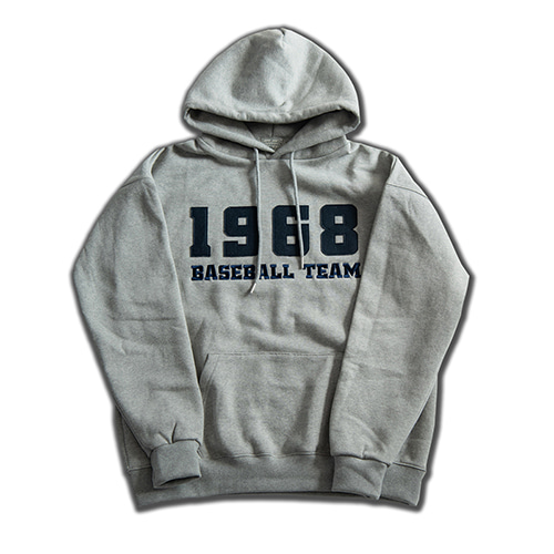 드베르망 baseball team hoodie (melange grey)