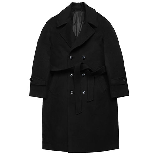 솔티 Cashmere Double Coat (Black)