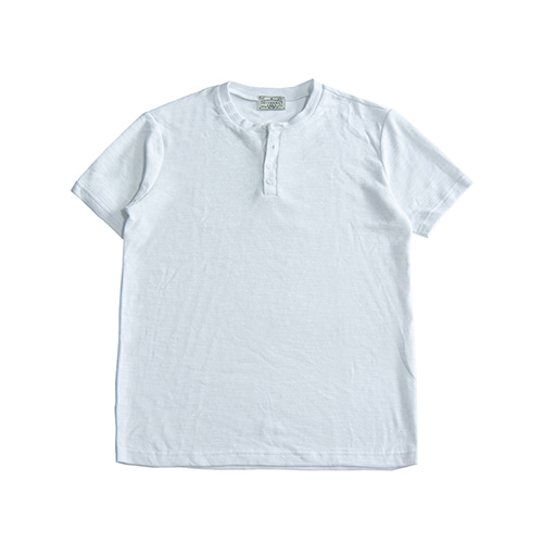 드베르망 muscle fit slub henly neck T shirt (white)