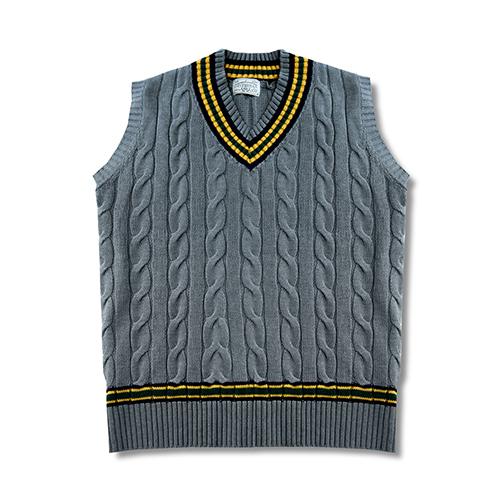 드베르망 cricket knit vest (grey)